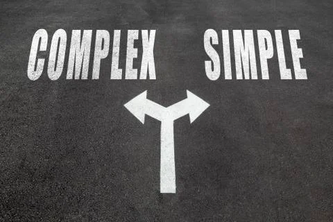 Complex vs simple choice concept Stock Illustration