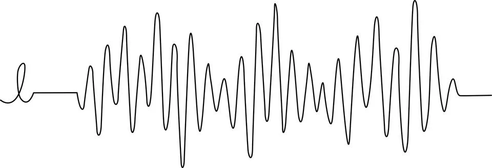 Complex waveform signal analysis Vector Stock Illustration
