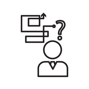 Complexity icon Black line art vector logo Stockillustratie