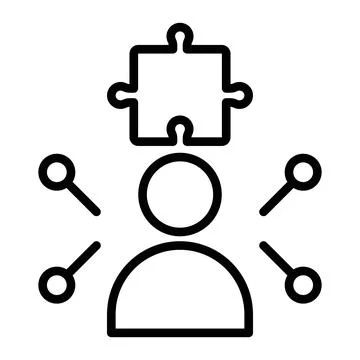 Complexity icon linear logo mark in black and white 库存插图