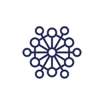 Complexity line icon on white Stock Illustration