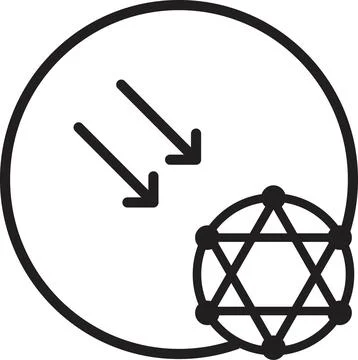 Complexity reduction icon vector 库存插图