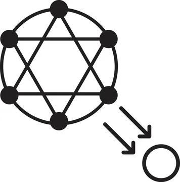 Complexity reduction icon vector 库存插图