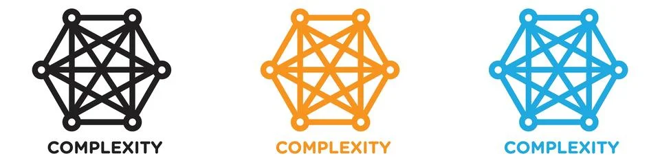 Complexity vector logo set collection for web app ui Stockillustratie