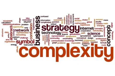 Complexity word cloud Stock Illustration