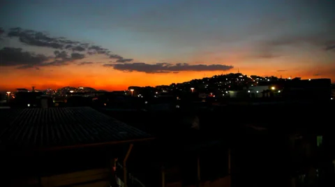Complexo do Alemão sunset Stock Footage 33464565