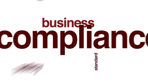 Compliance animated word cloud. Video stock 70022270