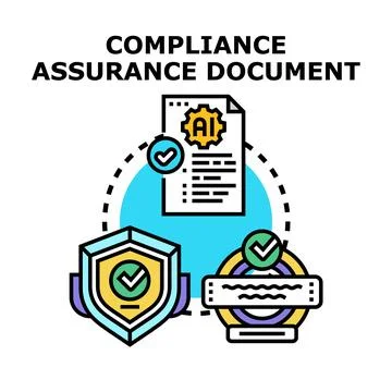 Compliance assurance document concept vector illustration Stock Illustration