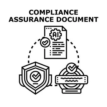 Compliance assurance document concept vector illustration Stock Illustration