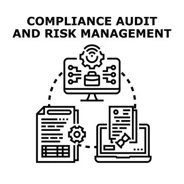 Compliance audit and risk management process Stock Illustration