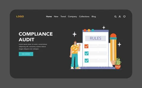 Compliance Audit concept. Flat vector illustration Stock Illustration