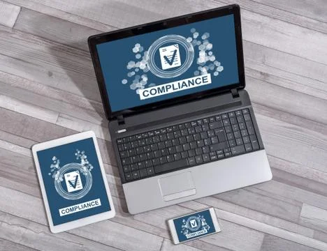 Compliance concept on different devices 写真素材