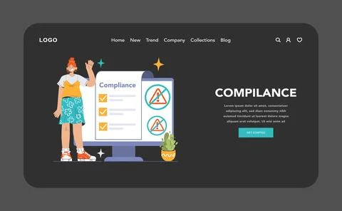 Compliance concept. Flat vector illustration Stock Illustration