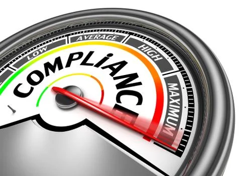 Compliance conceptual meter Stock Illustration