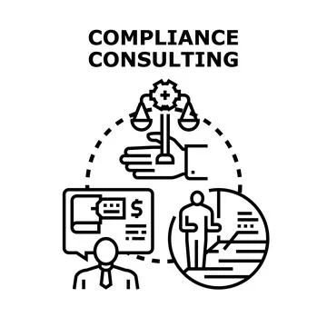 Compliance consulting services vector concept illustration Stock Illustration