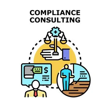 Compliance consulting services vector concept illustration Stock Illustration
