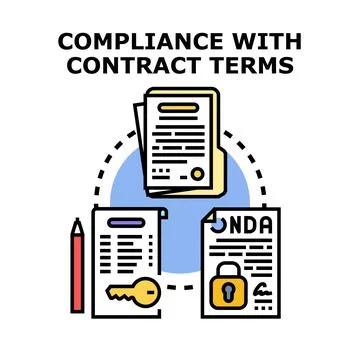 Compliance with contract terms vector illustration concept Ilustración de archivo