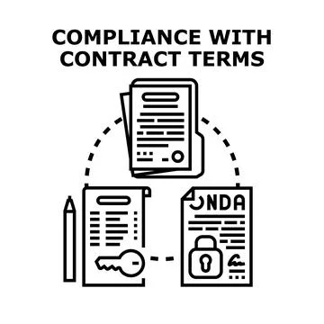 Compliance with contract terms vector illustration concept Ilustración de archivo
