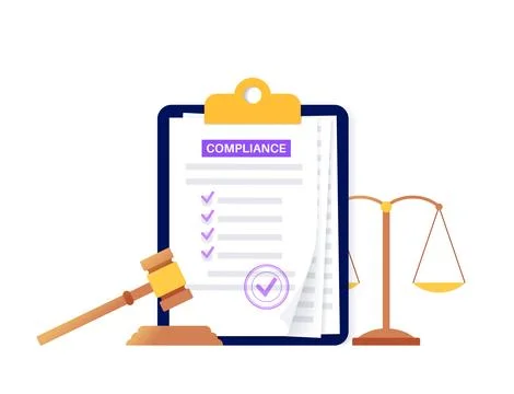Compliance document checklist Illustrazione stock