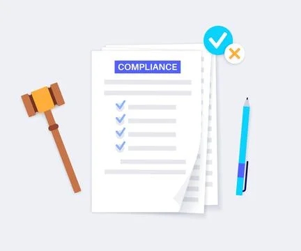 Compliance document checklist Illustrazione stock