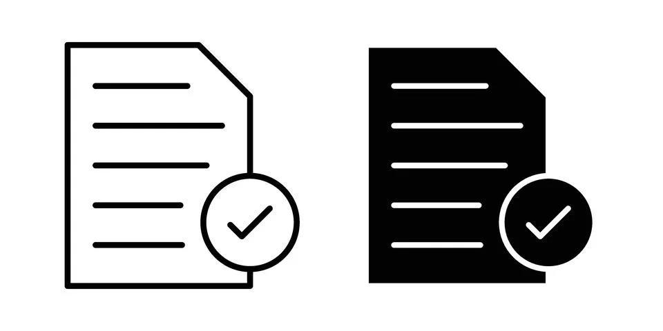 Compliance document icon set, collection of vector icons 스톡 일러스트