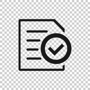Compliance document icon in transparent style. Approved process vector illust イラスト素材