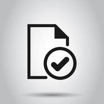 Compliance document icon in transparent style. Approved process vector illust Stock Illustration