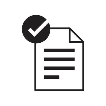 Compliance document vector icon design template Illustrazione stock