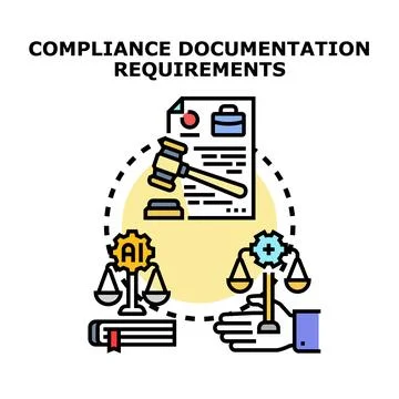Compliance documentation requirements for artificial intelligence technology Illustrazione stock