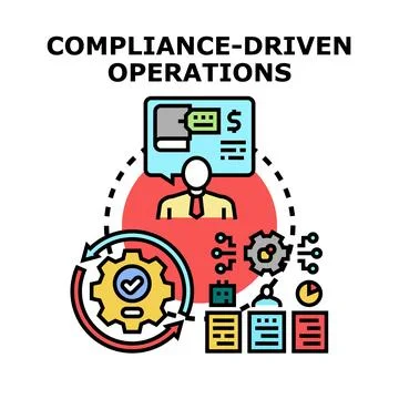 Compliance driven operations concept vector illustration 库存插图