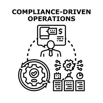 Compliance driven operations concept vector illustration イラスト素材