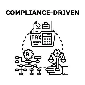Compliance driven system with artificial intelligence and legal regulation Stock Illustration