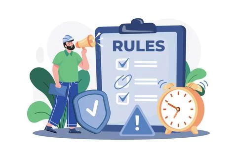 Compliance Engineer Illustration concept. A flat illustration isolated on whi Stock Illustration