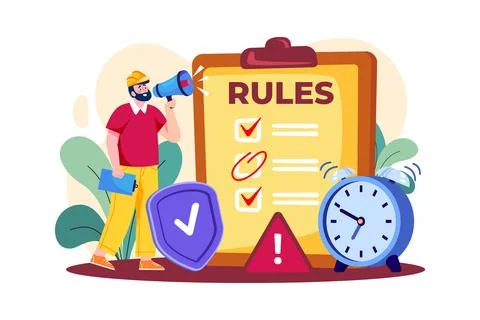 Compliance engineer Illustration concept on white background Stock Illustration