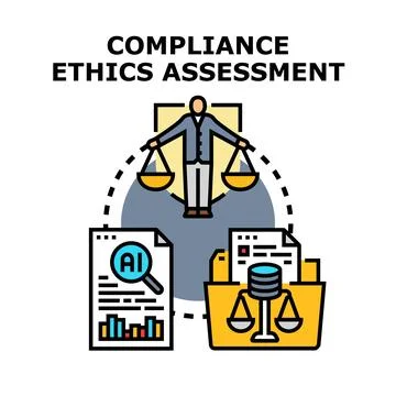 Compliance ethics assessment with ai data analysis イラスト素材