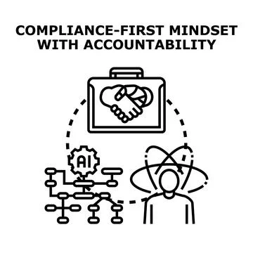 Compliance first mindset with ai and accountability Stock Illustration