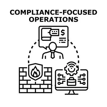 Compliance focused operations planning and secure business processes Stock Illustration