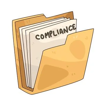 Compliance folder illustration イラスト素材