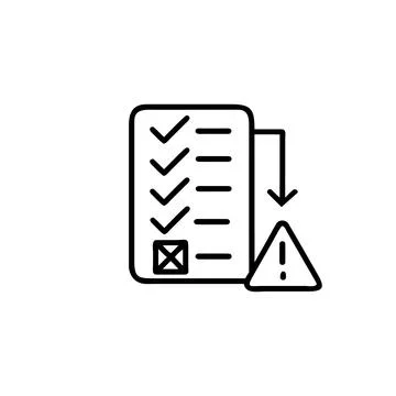 Compliance line editable icon in modern outline style risk assessment Ilustração Stock