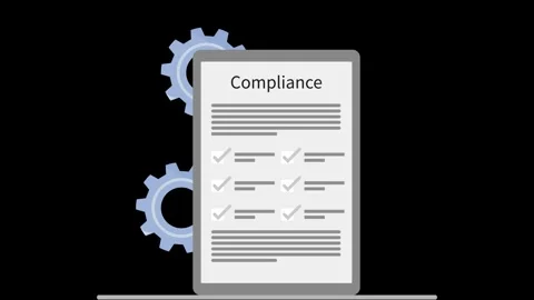 Compliance program tasklist for company compliance maintainance by employer Stock Footage 308385377
