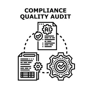 Compliance quality audit process with artificial intelligence Stock Illustration