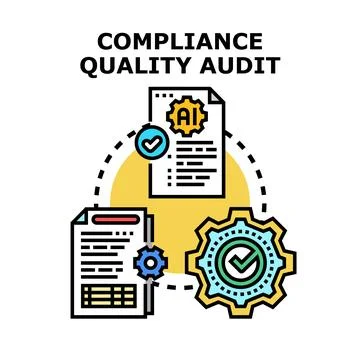 Compliance quality audit process with artificial intelligence Stock Illustration