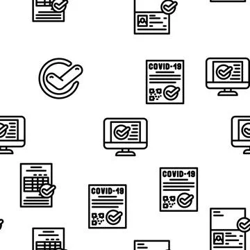 Compliance Quality Procedure Vector Seamless Pattern イラスト素材
