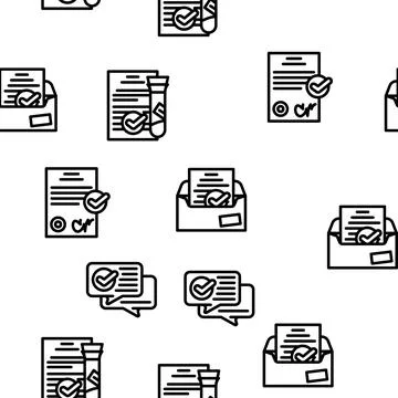 Compliance Quality Procedure Vector Seamless Pattern イラスト素材