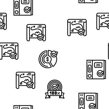 Compliance Quality Procedure Vector Seamless Pattern Illustrazione stock