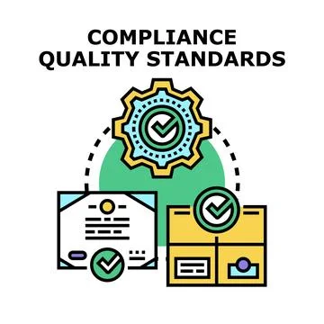 Compliance quality standards process for business certification Stockillustratie