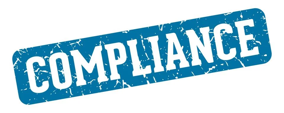 Compliance rectangular sign. compliance stamp Stock Illustration