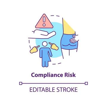 Compliance risk concept icon Stock Illustration