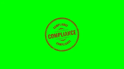 Compliance Rubber Stamp Green Screen Stock Footage 320276404
