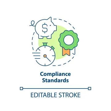 Compliance standards concept icon Stock Illustration